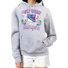 NHL New York Rangers G-III 4Her by Carl Banks Women's Flower Logo Pullover Hoodie