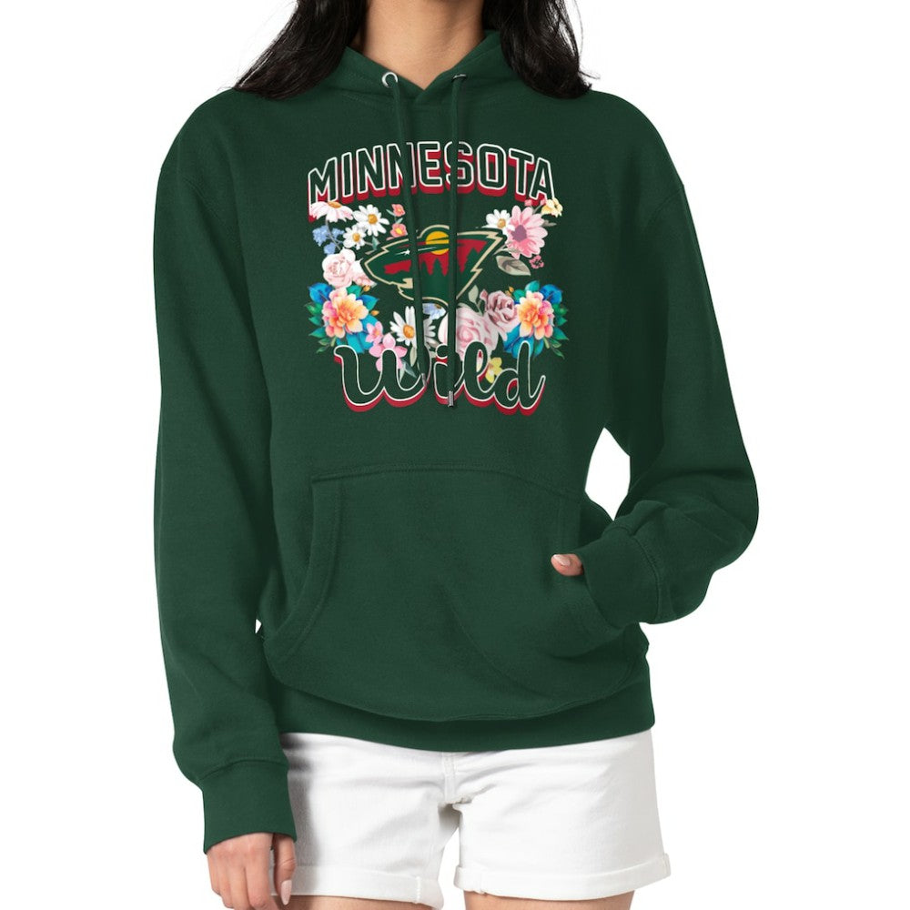 NHL Minnesota Wild G-III 4Her by Carl Banks Women's Flower Logo Pullover Hoodie