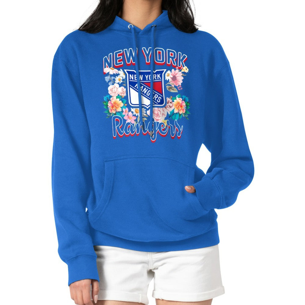 NHL New York Rangers G-III 4Her by Carl Banks Women's Flower Logo Pullover Hoodie