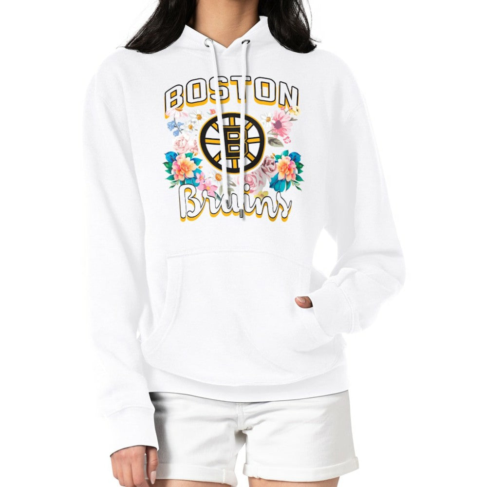 NHL Boston Bruins G-III 4Her by Carl Banks Women's Flower Logo Pullover Hoodie