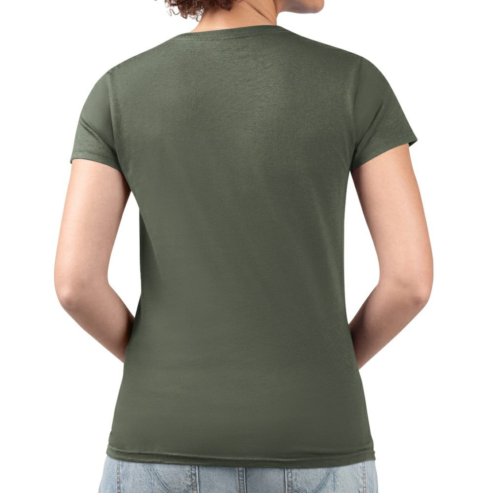 NHL Dallas Stars G-III 4Her by Carl Banks Women's Super-Slim Fit Lightweight Flower Logo V-Neck T-Shirt