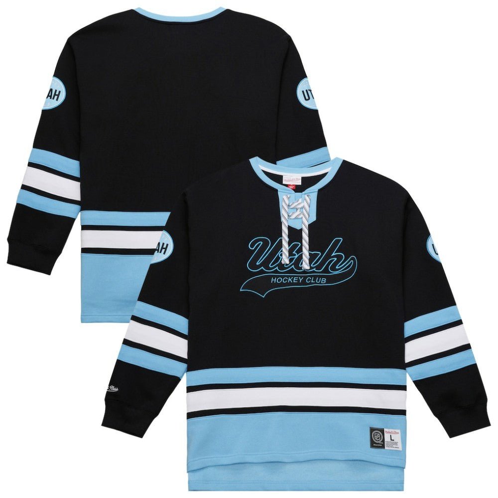 NHL Utah Hockey Club Mitchell & Ness Heritage Lace-Up Pullover Sweatshirt
