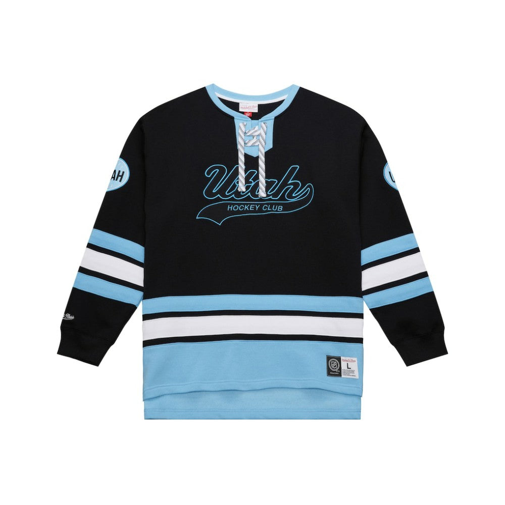 NHL Utah Hockey Club Mitchell & Ness Heritage Lace-Up Pullover Sweatshirt