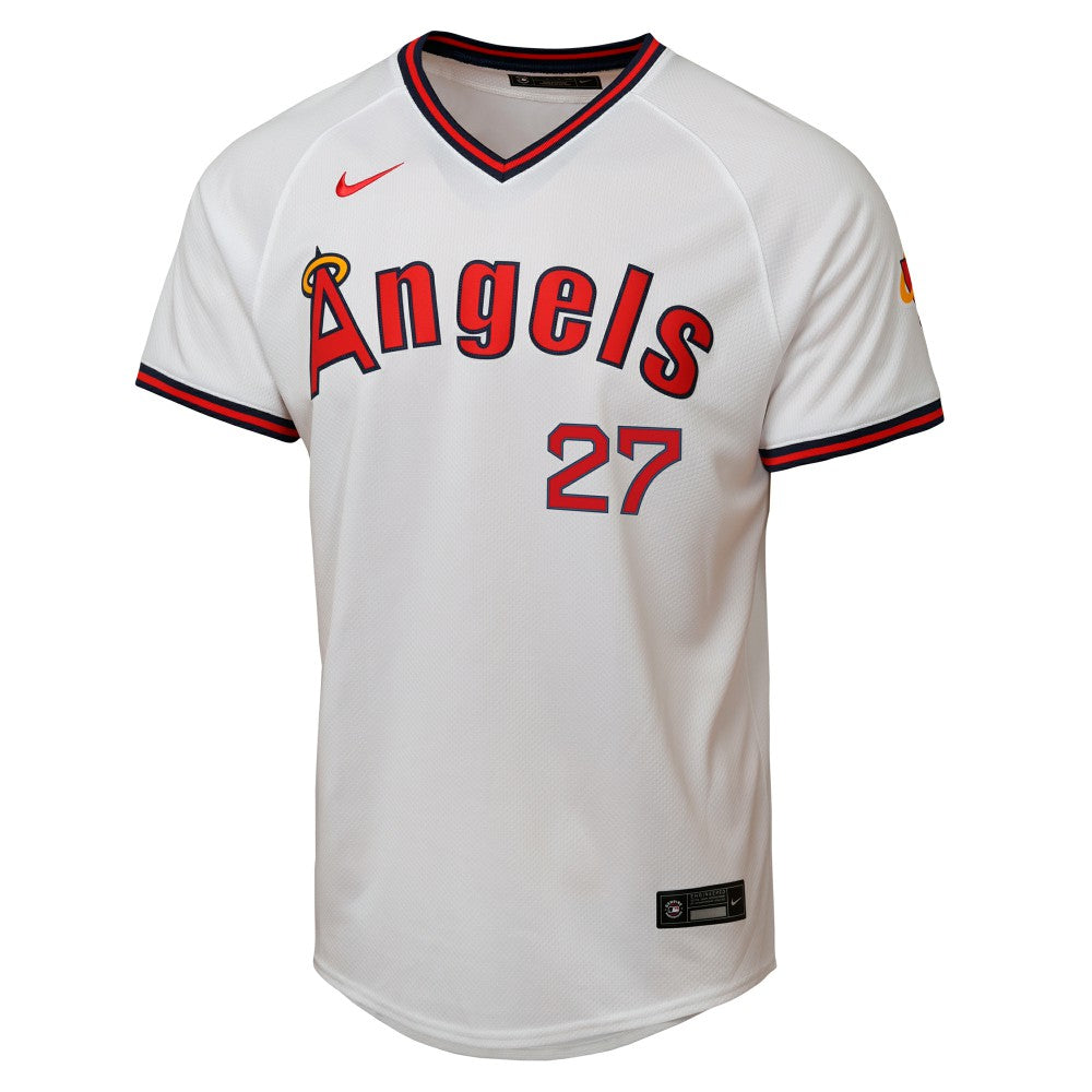 White Mike Trout Los Angeles Angels Nike Youth Alternate 2 Limited Player Jersey