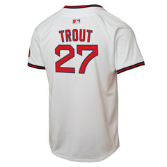 White Mike Trout Los Angeles Angels Nike Youth Alternate 2 Limited Player Jersey