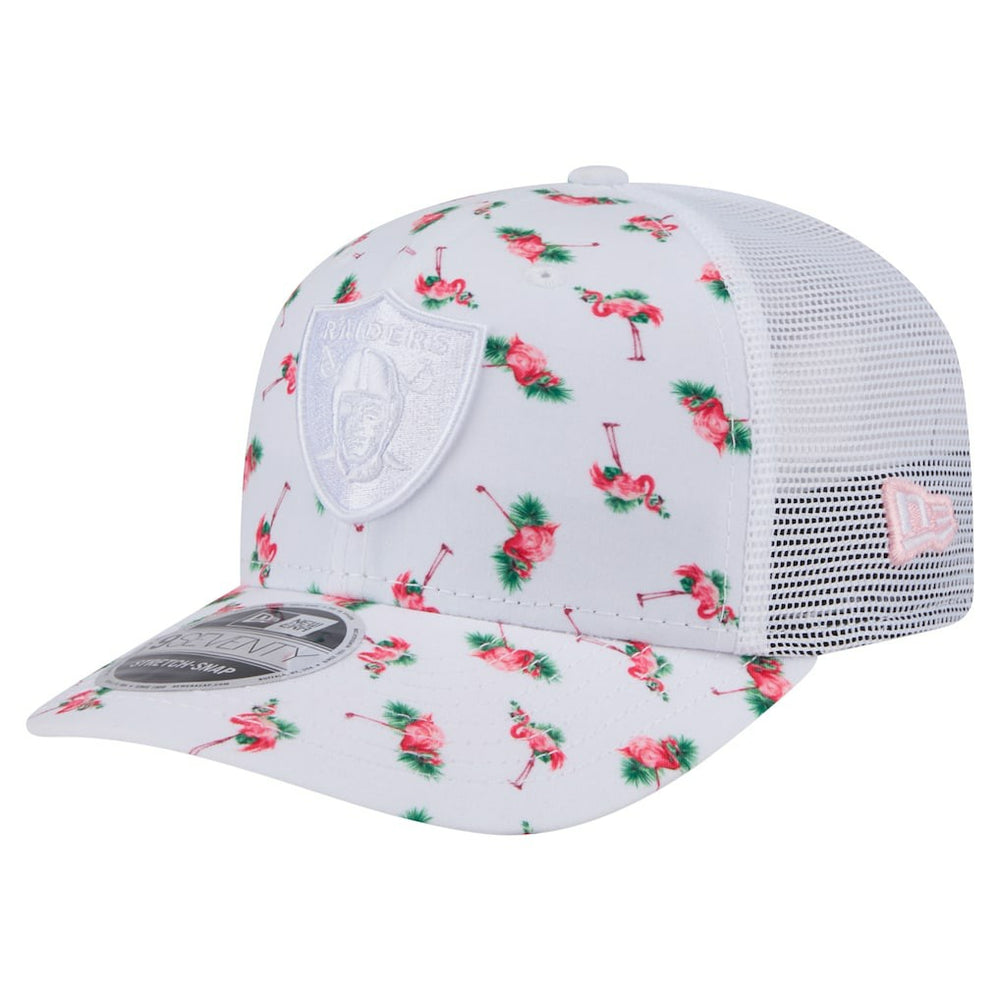 Adventure Flamingo Pattern 9SEVENTY Stretch-Snap Hat - Las Vegas Raiders Hats