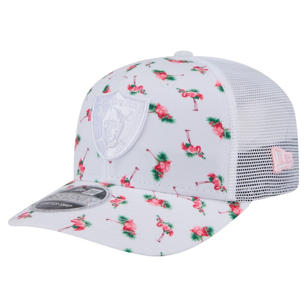 Adventure Flamingo Pattern 9SEVENTY Stretch-Snap Hat - Las Vegas Raiders Hats