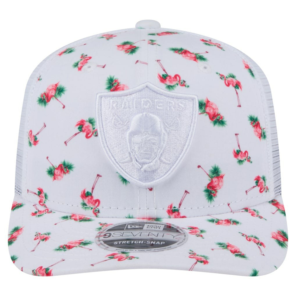Adventure Flamingo Pattern 9SEVENTY Stretch-Snap Hat - Las Vegas Raiders Hats