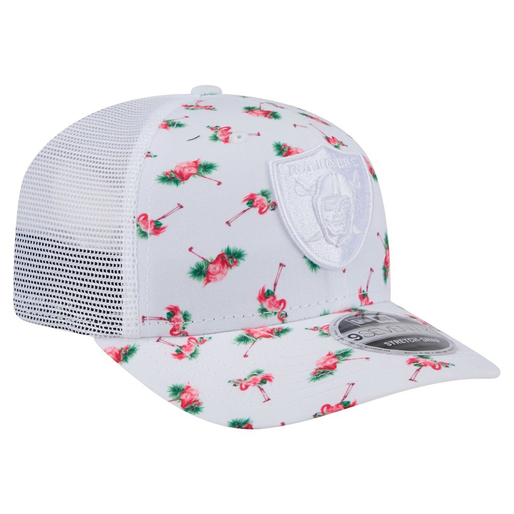 Adventure Flamingo Pattern 9SEVENTY Stretch-Snap Hat - Las Vegas Raiders Hats