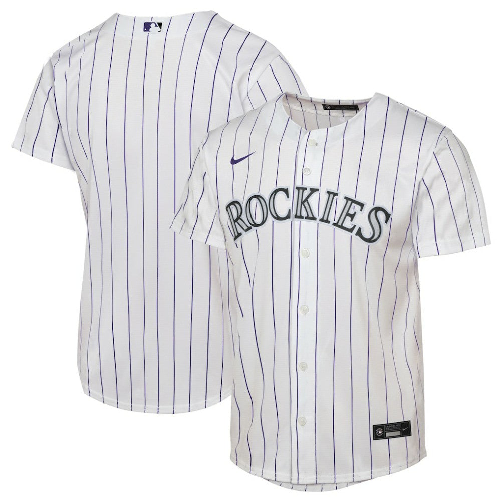 White Colorado Rockies Nike Youth Home Replica Jersey