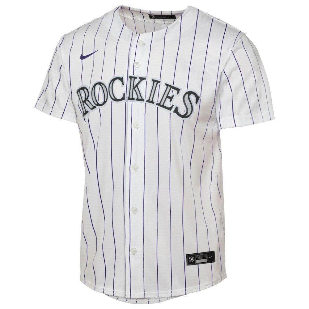 White Colorado Rockies Nike Youth Home Replica Jersey