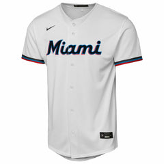 White Miami Marlins Nike Youth Home Replica Jersey