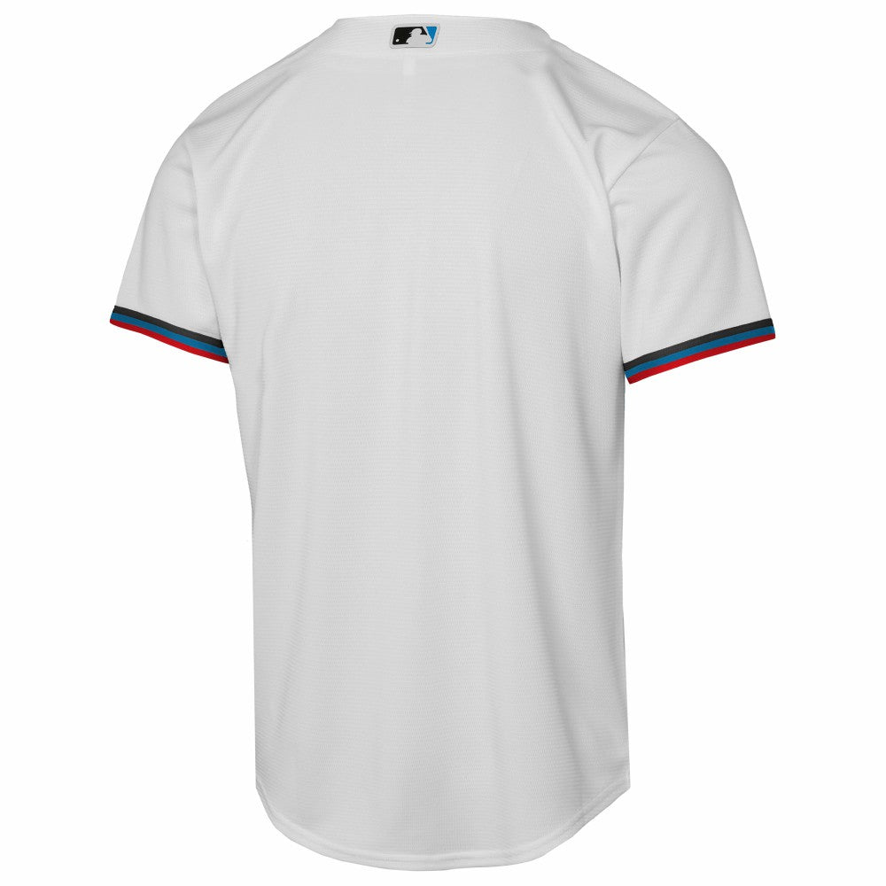 White Miami Marlins Nike Youth Home Replica Jersey
