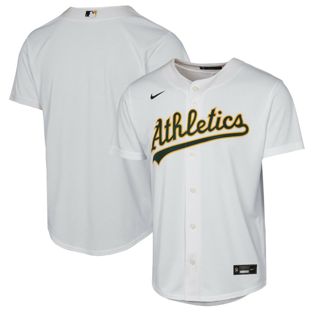 White Athletics Nike Youth Home Replica Jersey