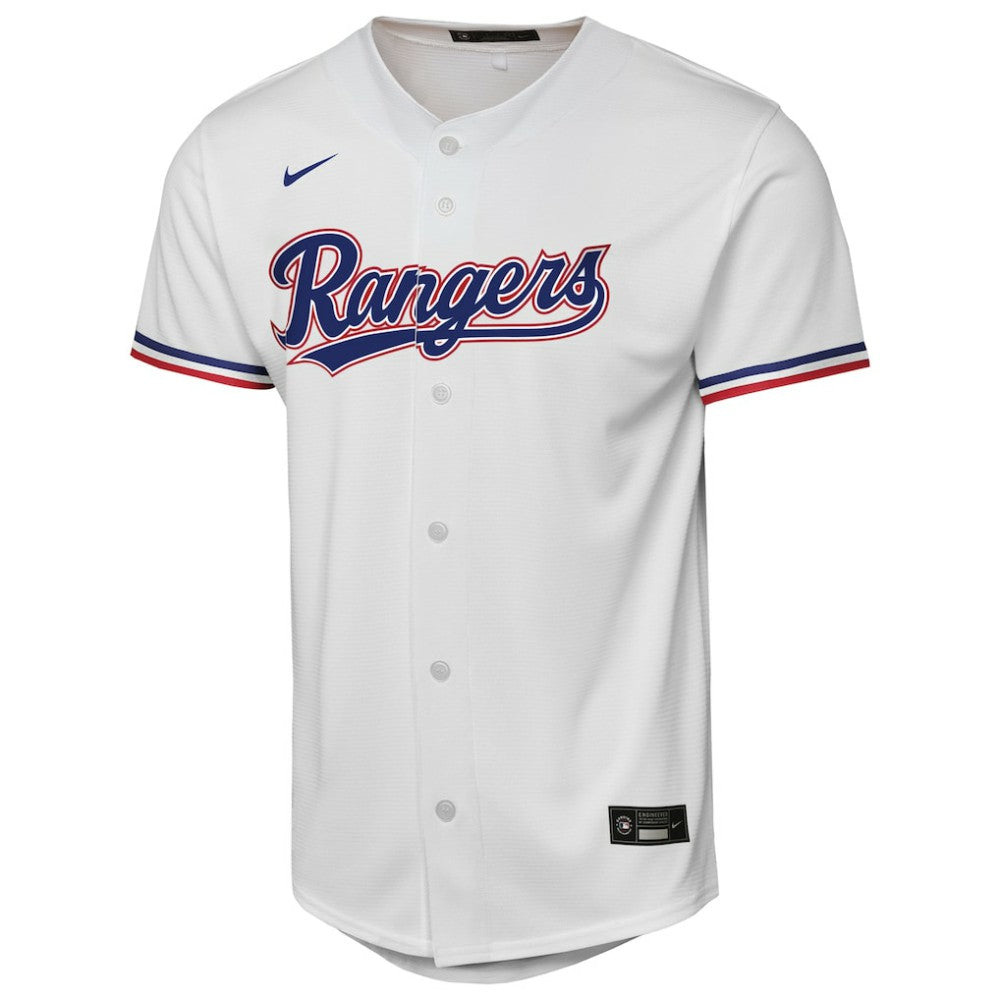 White Texas Rangers Nike Youth Home Replica Jersey