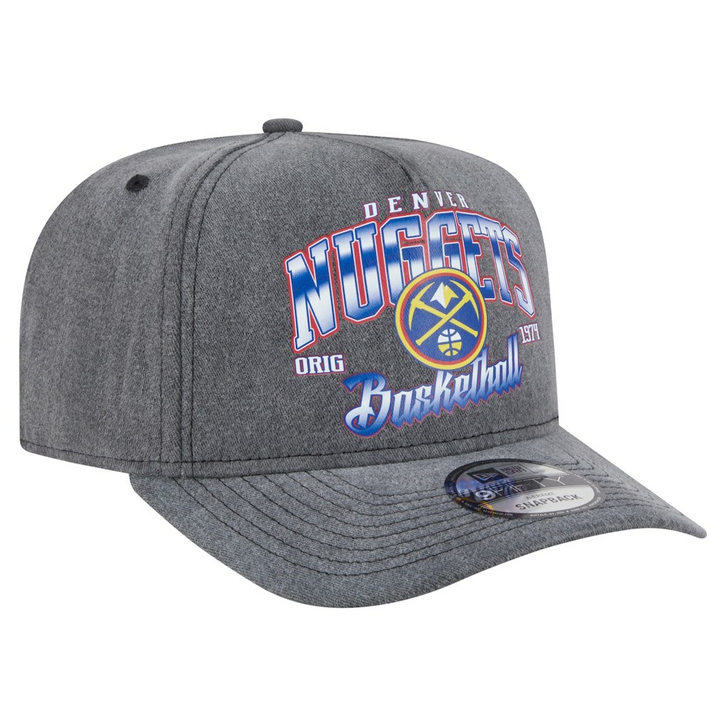 New Era Denver Nuggets Throwback Washed Pre-Curved 9FIFTY Snapback Hat sale