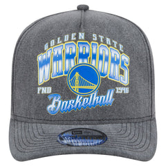 New Era Golden State Warriors Throwback Washed Pre-Curved 9FIFTY Snapback Hat sale
