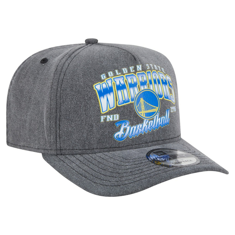 New Era Golden State Warriors Throwback Washed Pre-Curved 9FIFTY Snapback Hat sale
