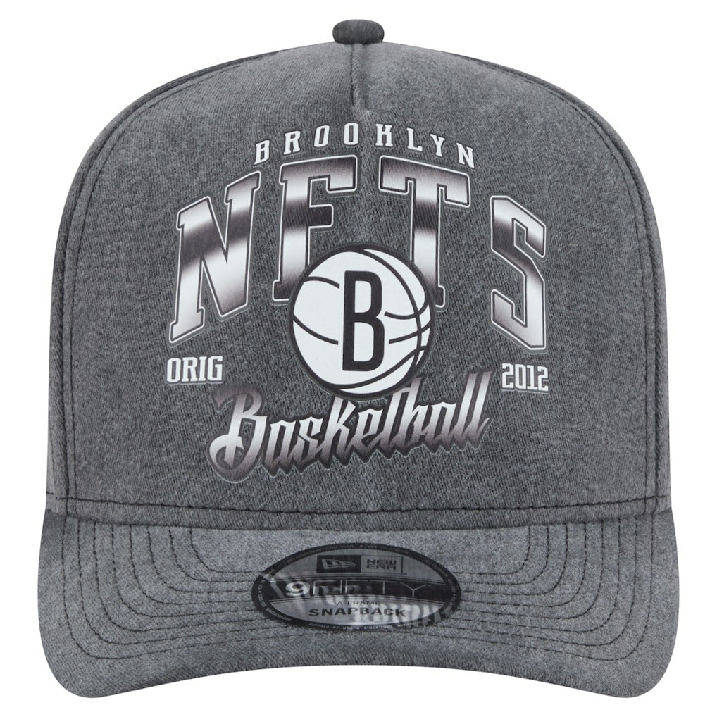 New Era Brooklyn Nets Throwback Washed Pre-Curved 9FIFTY Snapback Hat
