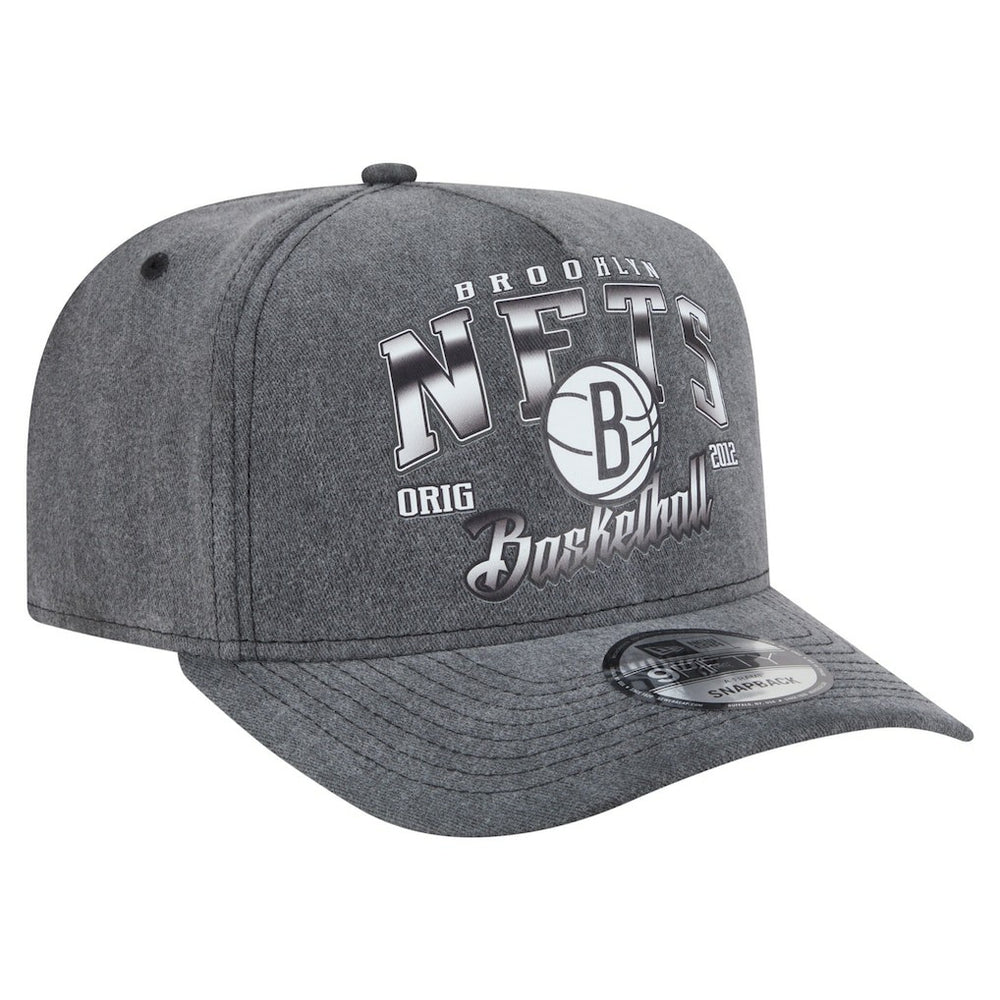 New Era Brooklyn Nets Throwback Washed Pre-Curved 9FIFTY Snapback Hat