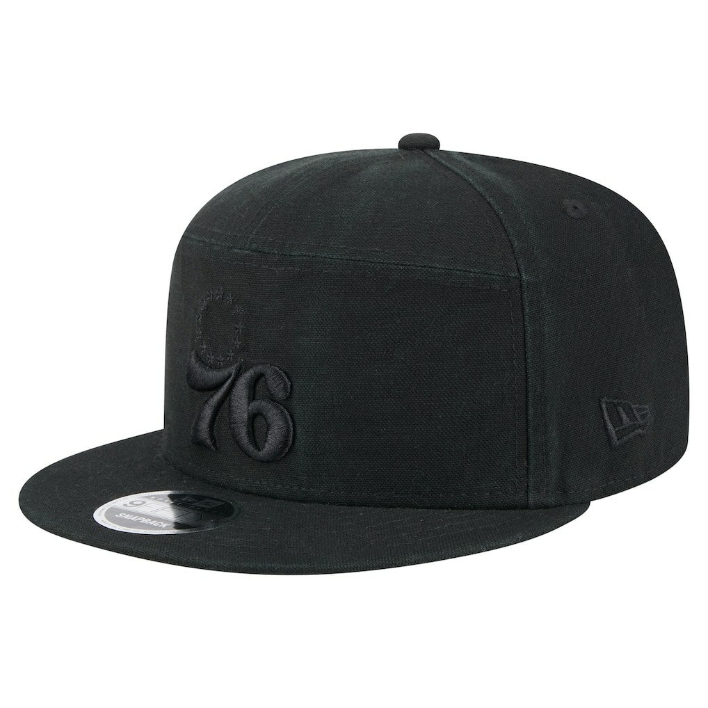 New Era Philadelphia 76ers Adventure Canvas Split Panel 9FIFTY Snapback Hat