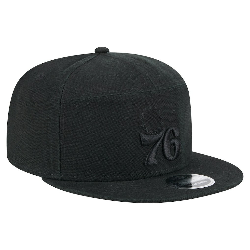New Era Philadelphia 76ers Adventure Canvas Split Panel 9FIFTY Snapback Hat