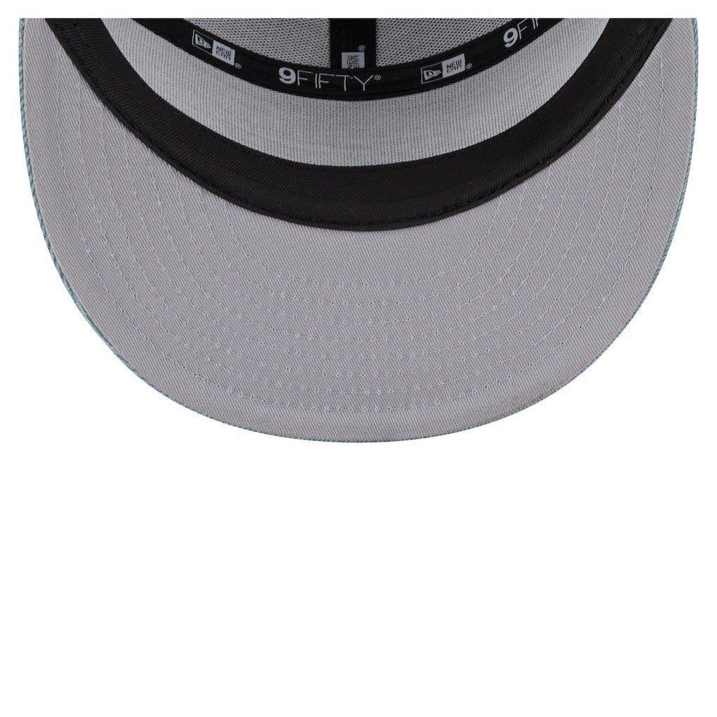 New Era Boston Celtics Adventure Denim Split Panel 9FIFTY Snapback Trucker Hat