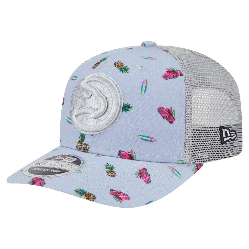 New Era Atlanta Hawks Adventure Aloha Pattern 9SEVENTY Stretch-Snap Hat