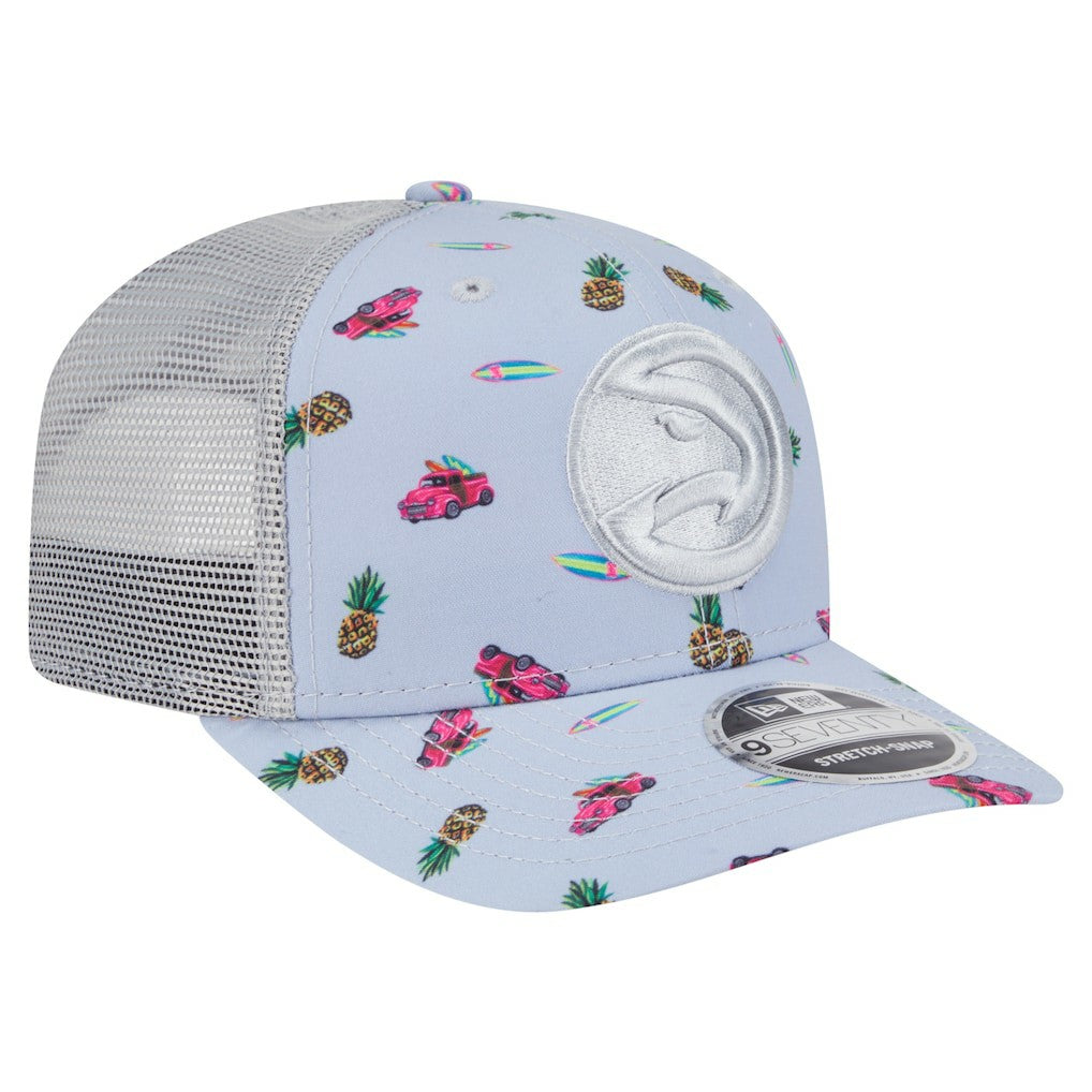 New Era Atlanta Hawks Adventure Aloha Pattern 9SEVENTY Stretch-Snap Hat