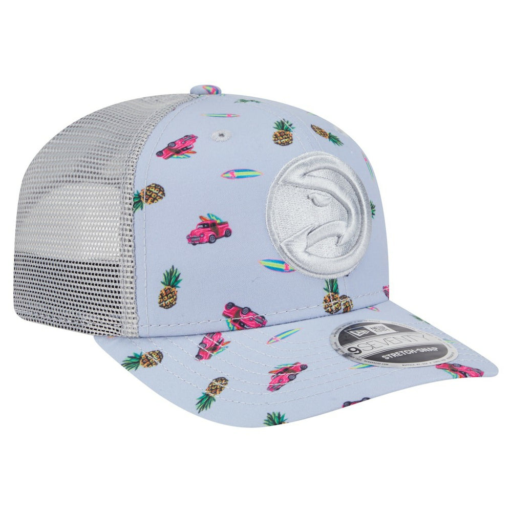 New Era Atlanta Hawks Adventure Aloha Pattern 9SEVENTY Stretch-Snap Hat