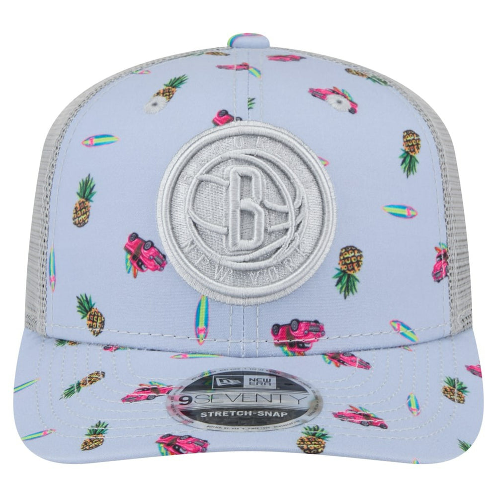 New Era Brooklyn Nets Adventure Aloha Pattern 9SEVENTY Stretch-Snap Hat