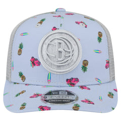 New Era Brooklyn Nets Adventure Aloha Pattern 9SEVENTY Stretch-Snap Hat