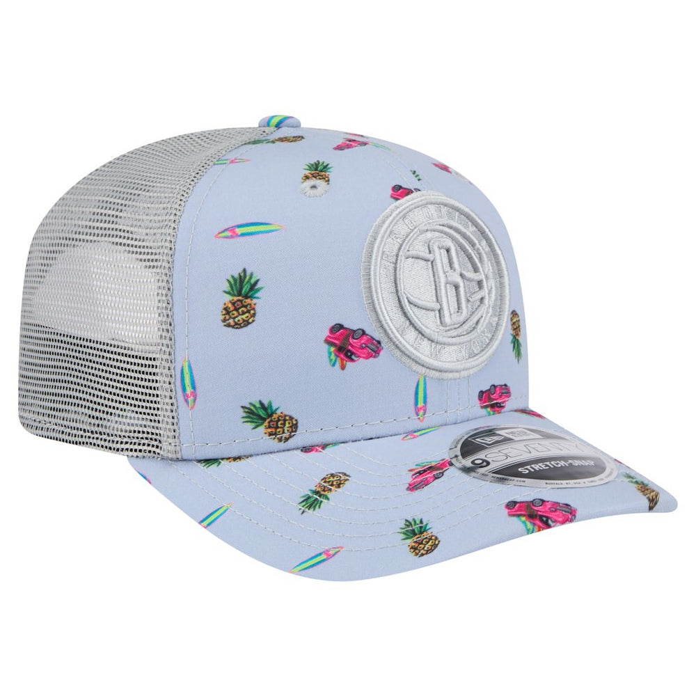 New Era Brooklyn Nets Adventure Aloha Pattern 9SEVENTY Stretch-Snap Hat