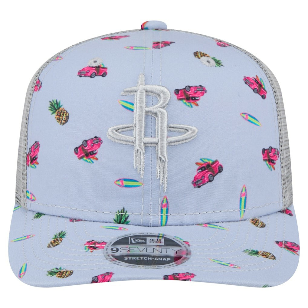 New Era Houston Rockets Adventure Aloha Pattern 9SEVENTY Stretch-Snap Hat sale