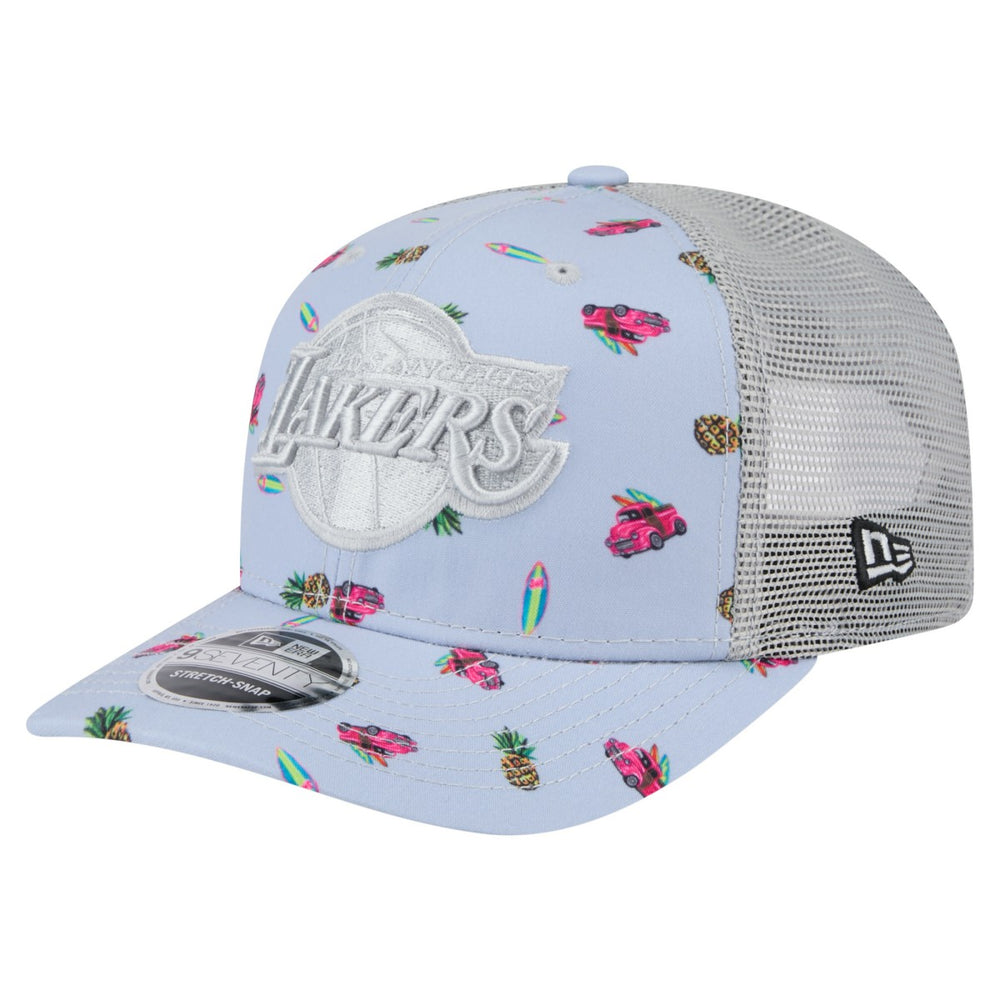 New Era Los Angeles Lakers Adventure Aloha Pattern 9SEVENTY Stretch-Snap Hat