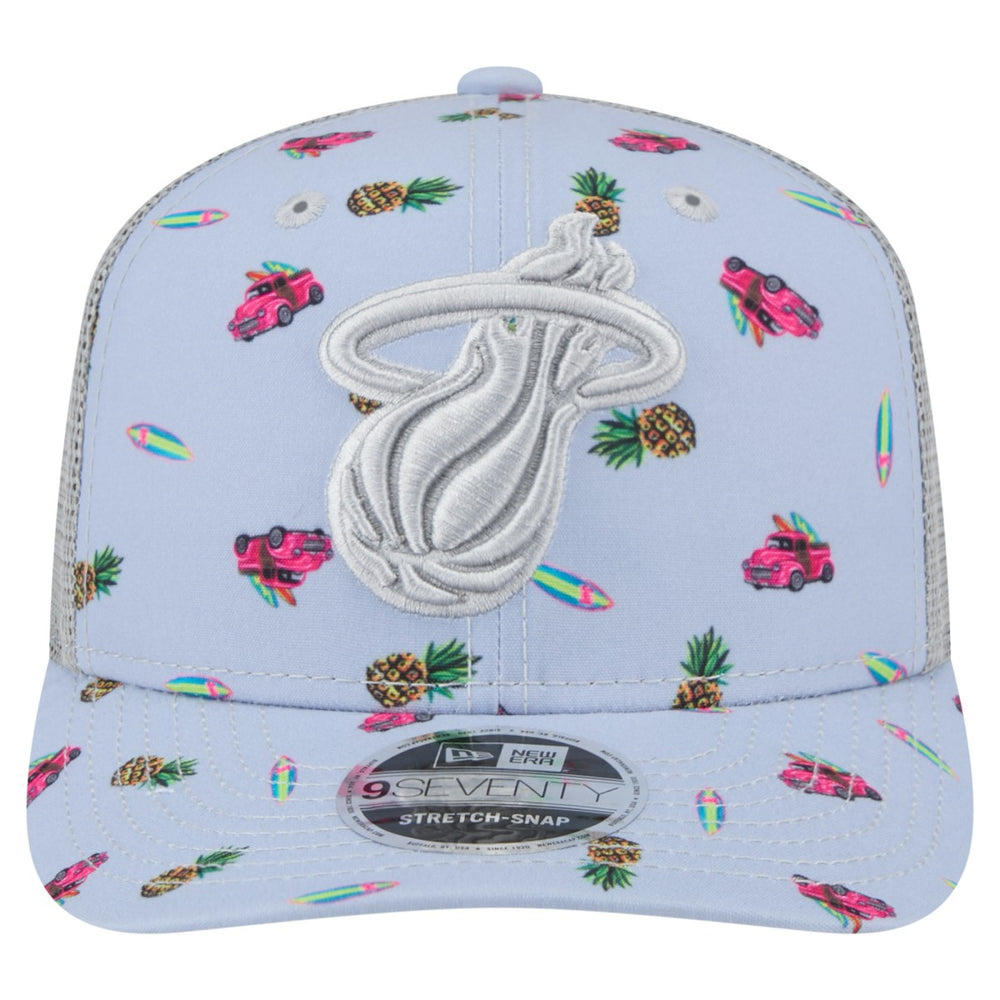 New Era Miami Heat Adventure Aloha Pattern 9SEVENTY Stretch-Snap Hat