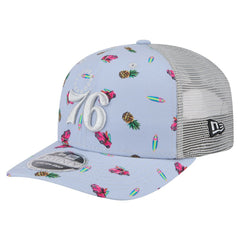 New Era Philadelphia 76ers Adventure Aloha Pattern 9SEVENTY Stretch-Snap Hat