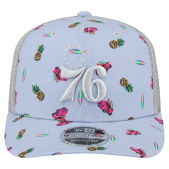 New Era Philadelphia 76ers Adventure Aloha Pattern 9SEVENTY Stretch-Snap Hat