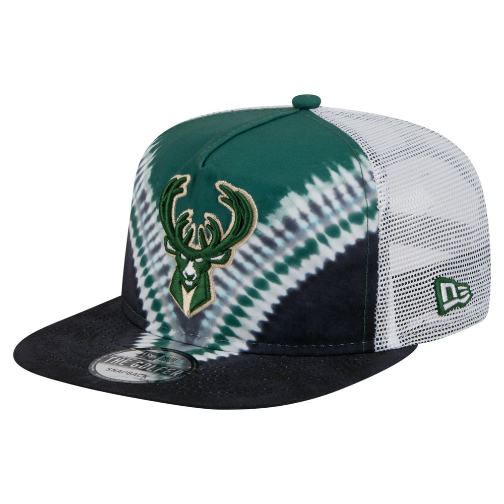 New Era Milwaukee Bucks Throwback Dye Golfer Snapback Hat
