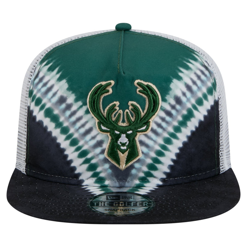 New Era Milwaukee Bucks Throwback Dye Golfer Snapback Hat