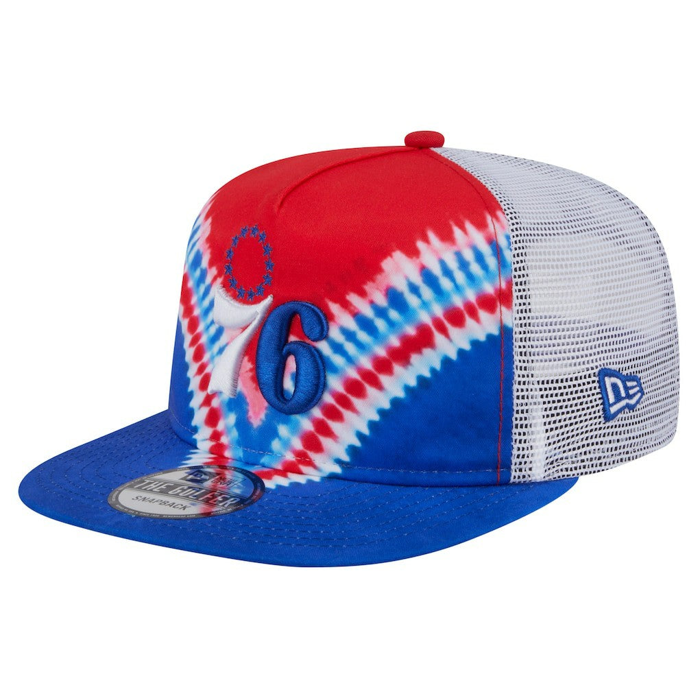 New Era Philadelphia 76ers Throwback Dye Golfer Snapback Hat