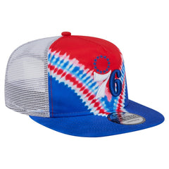 New Era Philadelphia 76ers Throwback Dye Golfer Snapback Hat