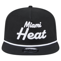 New Era Miami Heat Team Text Golfer Snapback Hat