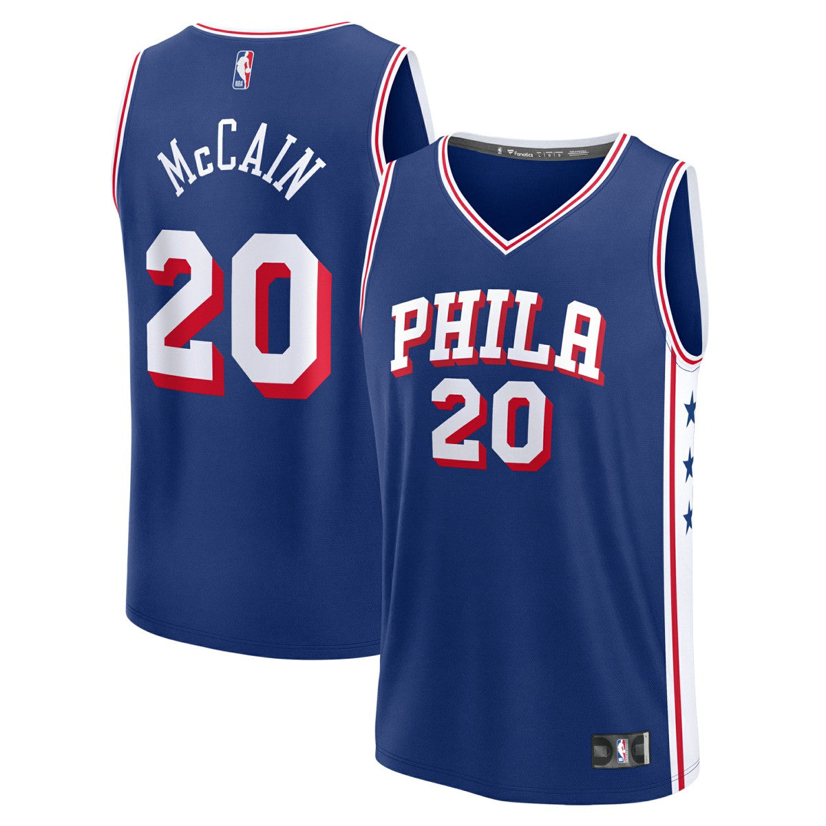 Fanatics Jared McCain Philadelphia 76ers 2024 NBA Draft Fast Break Player Jersey