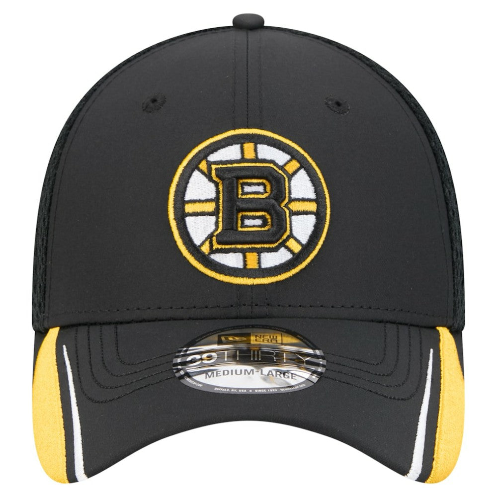 NHL Boston Bruins New Era Linear Featherweight 39THIRTY Flex Hat