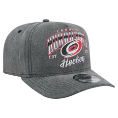 NHL Carolina Hurricanes New Era Throwback Washed A-Frame Pre-Curved 9FIFTY Snapback Hat