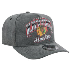 NHL Chicago Blackhawks New Era Throwback Washed A-Frame Pre-Curved 9FIFTY Snapback Hat