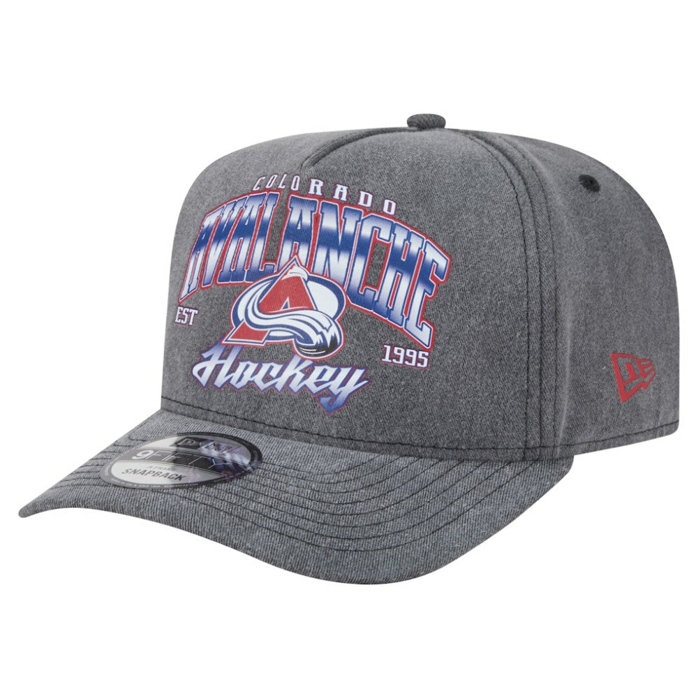 NHL Colorado Avalanche New Era Throwback Washed A-Frame Pre-Curved 9FIFTY Snapback Hat