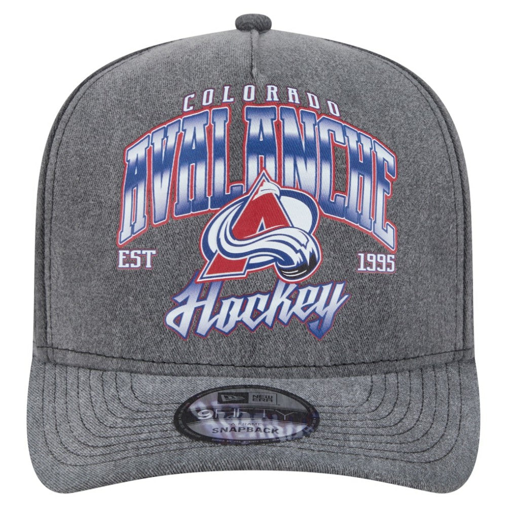NHL Colorado Avalanche New Era Throwback Washed A-Frame Pre-Curved 9FIFTY Snapback Hat