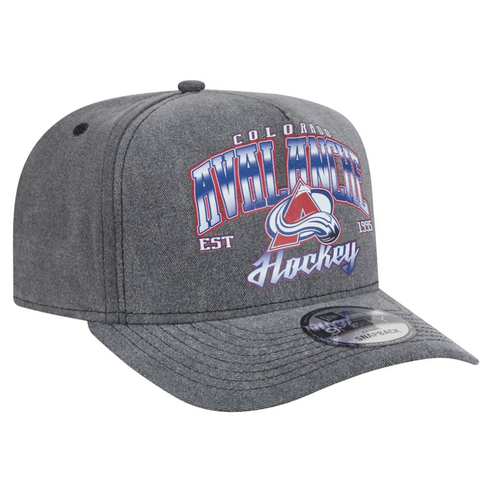 NHL Colorado Avalanche New Era Throwback Washed A-Frame Pre-Curved 9FIFTY Snapback Hat
